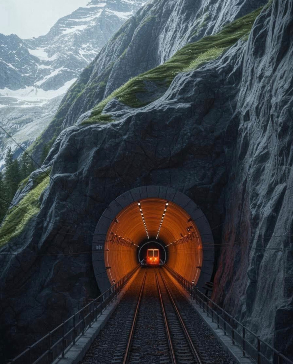A Gotthard-alagút Svájcban 57 kilométeren át szeli át az Alpokot, 2300 méter vastag kőzet alatt. A világ leghosszabb vasúti alagútját 20 év alatt építették, négy gigantikus fúróberendezéssel, amelyek naponta átlagosan 9 métert haladtak előre. A nagysebességű vonatok 20 perc alatt haladnak át a hegyek gyomrán. Az alagútban a hőmérséklet eléri a 46 °C-ot, amit ipari szintű hűtőrendszerekkel szabályoznak.Ez a föld alatti fővonal összeköti Észak- és Dél-Európát olyan hatékonysággal, amely néhány évtizeddel ezelőtt még elképzelhetetlen volt.Az építkezés 1996-tól 2016-ig tartott, összesen 20 éven át, több mint 2400 munkás és mérnök, százakra tehető cégek, és tucatnyi kutatólabor részvételével. A hegy átfúrásához négy óriási alagútfúró gépet használtak, melyek mindegyike több mint 400 méter hosszú volt.Az alagút két fő alagútcsőből áll, egy-egy irányonként, amelyeket rendszeres időközönként biztonsági átjárók és vészkijáratok kötnek össze. Ezen kívül létezik egy harmadik, középső járat is, amelyet karbantartási és technikai célokra használnak. Összesen az alagútrendszer több mint 150 kilométernyi járatot foglal magában – egy valódi rejtett város az Alpok alatt.A projekt egyik leglenyűgözőbb aspektusa a hőmérséklet szabályozása a hegy gyomrában. A fúrások során a kőzet hőmérséklete elérte a 46 °C-ot, a geotermikus nyomás miatt. Ezek az extrém körülmények fejlett hűtési megoldásokat követeltek: ipari szellőztető és klímarendszereket alkalmaztak, hogy az ember és gép is elviselje a környezetet. Míg az építkezés alatt speciális hőelvezetési technikák voltak szükségesek, a működés során a hőmérsékletet 28–30 °C körül tartják, kriogén rendszerek (fagyasztás) nélkül, szabályozott légáramlással és hőcserével.A Gotthard-alagút nem csupán egy lenyűgöző technikai teljesítmény – hanem híd régiók, kultúrák és gazdaságok között, valamint a svájci fenntartható infrastruktúra és összekapcsoltság szimbóluma. Ezzel az alagúttal Svájc úgy döntött, hogy megóvja az alpesi tájait, csökkenti az autós forgalmat, a szén-dioxid-kibocsátást és a zajszennyezést a hegyi falvakban.Ma az utasok Zürichből indulva úgy haladnak át az Alpok belsején, hogy semmit sem éreznek a fölöttük tornyosuló hegyekből. 20 perc alatt jutnak át olyan tájakon, amelyek régen órákig tartó, veszélyes és kanyargós utat jelentettek havas hágókon keresztül. Mindez csendben, svájci precizitással történik – egy térben, ahol a mérnöki tudás találkozik a geológiával, és ahol a jövő szó szerint a kőzetben halad előre.