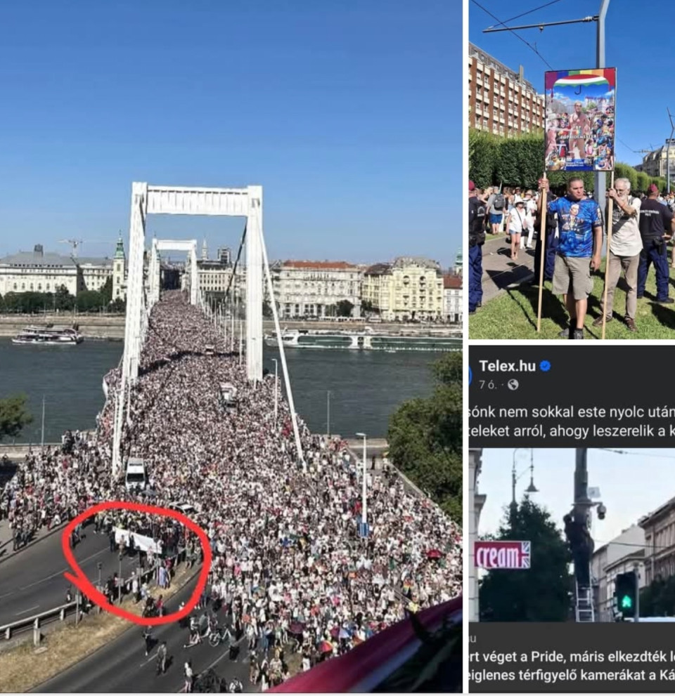 Tompos Márton írásaHa rosszul érzed magad vagy fölöslegesnek, akkor➡️ gondolj bele, mit érezhet az a maroknyi n*ci, akik megpróbálták elállni a több százezres tömeg útját az Erzsébet hídon,➡️ gondolj azokra az orbánista fizetett idiótákra, akik kiálltak a Deák térre egy provokatívnak szánt transzparenssel. És nemhogy nem támadták meg őket, hanem egyszerűen senkit nem érdekeltek,➡️ vagy gondolj bele, mit érezhetnek azok a rendőrök, akikkel telerakatták kamerákkal a Vámház körutat, hogy a több százezres tömeg az Astoriánál menjen fel egy másik hídra. ➡️ de gondolhatsz azokra a zsebfasisztákra, akik Leonidász spártai katonáinak képzelték magukat a Szabadság hídon, hogy majd jól feltartják a Pride felvonulást. A vége pedig az lett, hogy a rendőrök nem engedték le őket a hídról, akkora volt az emberáradat a Büszkeség menetén. ➡️ de elmorzsolhatunk egy könnycseppet Orbán Viktorért is, aki három dolgot ígért a februári évértékelőben: tavaszi nagytakarítást, gazdasági repülőrajtot és a Pride betiltását. 3/3 megbukott és még csak az év felénél járunk. Szabadságszerető magyarként legyél büszke a Budapest Pridera! Ez egy olyan rendezvény volt, amire az elmúlt 15 évben nem nagyon volt példa. EZ a szolidaritás és az összefogás ereje! 🇭🇺🏳️‍🌈💜