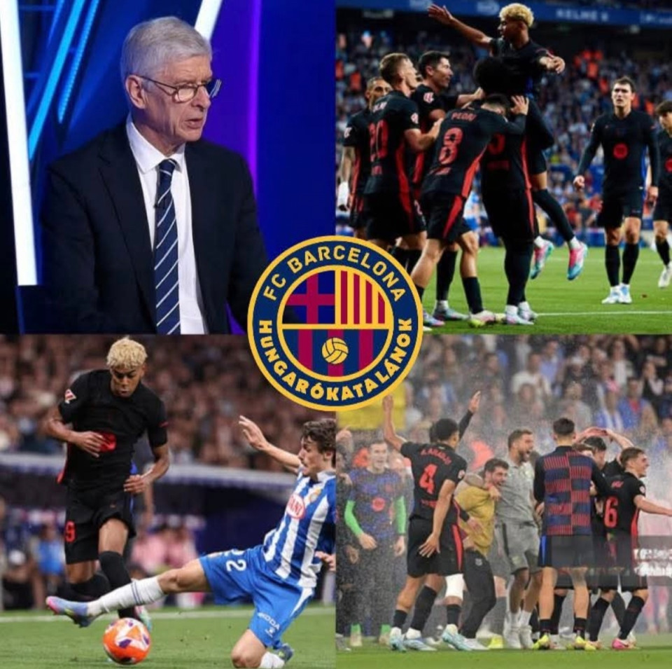 🏆🎙️Arsene Wenger: "Ma tanúi voltunk a Barcelona fantasztikus teljesítményének. Az Espanyol legyőzése és a La Liga megnyerése egy kemény munkával és taktikai intelligenciával teli szezon megkoronázása. Remekül irányították a mérkőzést, különösen a derbikre jellemző nyomás alatt. Ez sosem könnyű. A La Liga igazi hőse a La Masia volt. Amikor ezt a csodálatos utánpótlást nézzük, fel kell tennünk a kérdést: ki itt az igazi hős? Igen, a csapat kiválóan játszott ebben a szezonban, de a hajtóerő valami mélyebbről, a La Masiától ered. 🔊Ezek a fiatalok nemcsak a képességeikkel, hanem a La Masia által tanított futballmélységű megértéssel írtak történelmet. Jól emlékszem, amikor mindenki Raphinha jövőjéről spekulált a Barcelonánál. Egyesek azt akarták, hogy távozzon, de ma láthatjuk, miért volt bölcs döntés megtartani. Nem csupán gyorsaságával és egyéni képességeivel tűnik ki, hanem a csapat motorja, egy harcos karakter, aki a döntő pillanatokban nyújtja a legtöbbet. Kétségtelenül ő volt az egyik oka ennek a címnek. 💬A csapat szépsége abban rejlik, ahogy Lewandowski tapasztalatát ötvözték a fiatalok, mint Gavi, Pedri, Yamal és Fermín López energiájával. Ez az egyensúly minden nagy csapat sikerének titka. Gratulálok nekik, és gratulálok Flicknek a csodálatos vezetésért egy kihívásokkal teli szezonban. Végül a La Ligát a nehéz napokon nyerik meg, és a Barcelona bizonyította, hogy akkor a legerősebb, amikor számít. Gratulálok nekik és a szurkolóiknak, akik megérdemlik ezt az ünneplést." 🏆