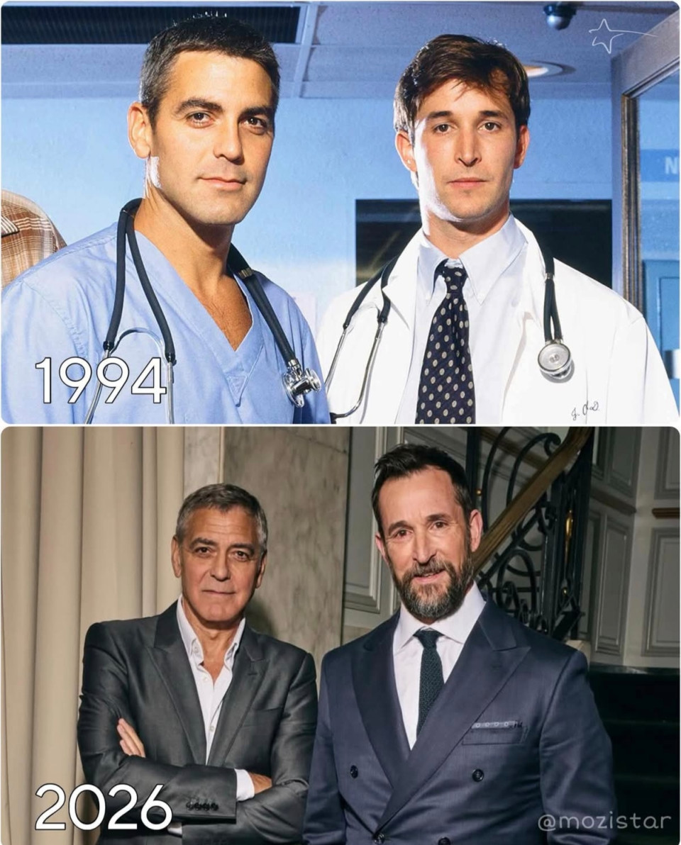 Akkor és most: George Clooney és Noah Wyle 1994-ben a Vészhelyzet című sorozatban és 2026-ban a Movies for Grownups Awards díjátadón.🥰🩺Clooney: „Ő volt a legkedvesebb ember, akivel valaha találkoztam. Nagyon gyorsan nagyon jó barátok lettünk, és azok is maradtunk.”😊Wyle: „Ő egy igazi mérföldkő volt az életemben, aki úgy tűnik, hogy mindig a megfelelő pillanatban bukkan fel.”😊