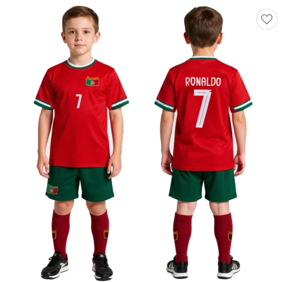 2026-Ronaldo 7 Portugál válogatott Replika gyerek mez szett+sportszár