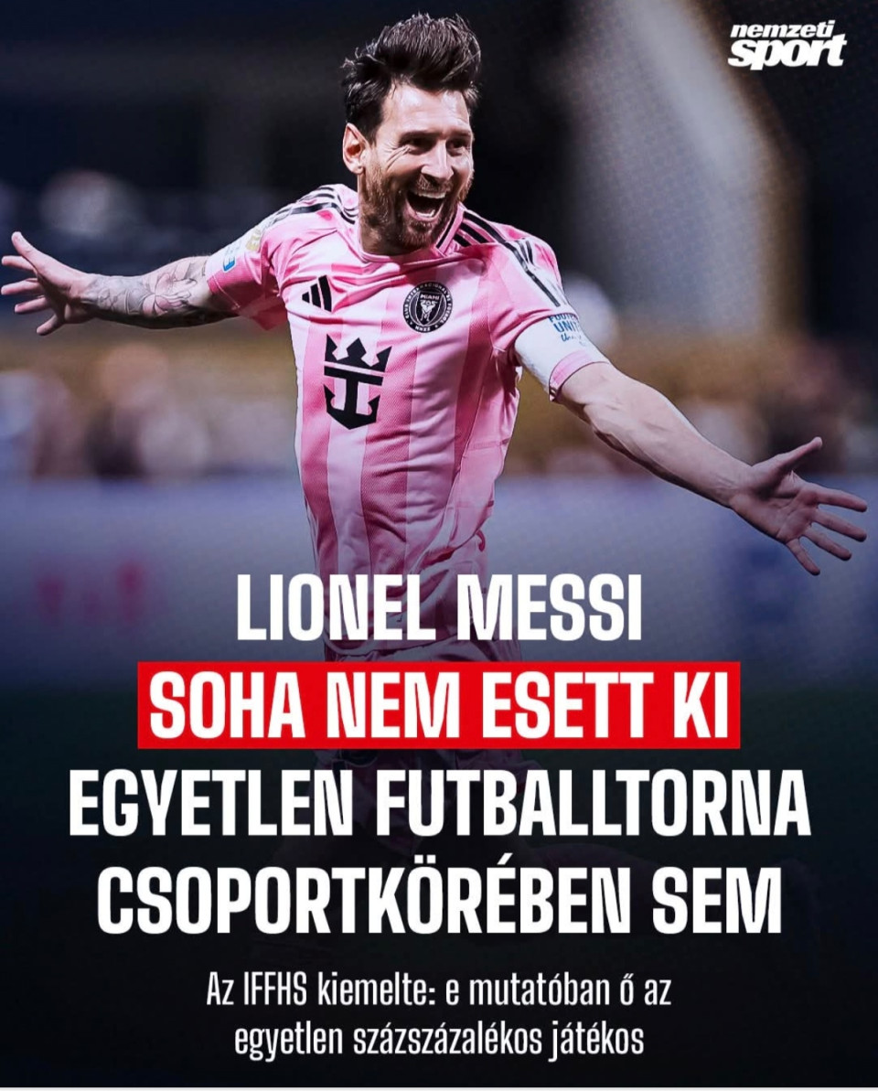 Messi pályafutása során mind a 3️⃣3️⃣ alkalommal továbbjutott a csoportkörből. 😲🔝🇦🇷