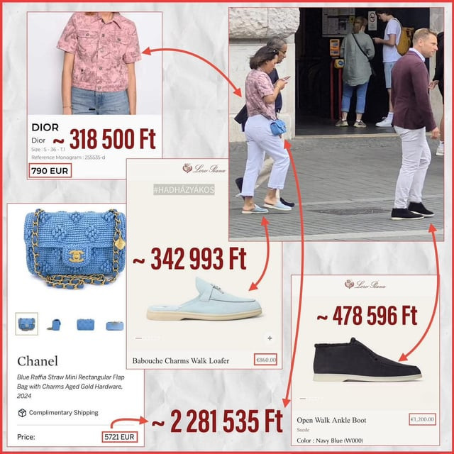 Hadházy Ákos:Orbán Ráhel megint egy "szerény", másfél milliós Celine táskát villantott tegnap az Erkel Színházban. 👜Rogán és Matolcsy nejeinek tíz- meg százmilliós táskáihoz képest ez maga a kispolgári visszafogottság. De ne felejtsük el, hogy ez már -ha jól számolom- az ötödik ilyen egy-két millás Chanel meg Celine tasi, amit Ráheltől be tudtam mutatni (kiteszem a tegnapi mellé a korábbi cuccokat is emlékeztetőül) 👛Idősebbek emlékezhetnek a Fülöp-szigetek diktátorának feleségére, Imelda Marcos-ra. Neki volt több ezer méregdrága cipője, mert kétszer nem volt hajlandó felvenni ugyanazt. Ki tudja, lehet, hogy Orbán lánya meg a táskákkal van így. Mindenesetre ideteszem a korábbi képeket is: ez az öt táska együtt már kitesz tízmilliót és jól mutatja, a hercegnő (is) mennyire elszakadt a magyar valóságtól. 🤡És persze ne felejtsük, hogy ezeknek a képeknek van egy a táskánál szomorúbb szereplője is: Szente Vajk színész, az Erkel új igazgatója, az elkurvult, hatalom talpát buzgó nyelvcsapásokkal kényeztető művész beszélget elmélyülten Orbán lányával. Végül a várhatóan felbukkanó Harcosok kedvéért, akik majd megkérdezik, hogy "miért nem foglalkozok Magyar Péter hatmilliós festményével", idemásolom a hasonló kérdést feltevő Pityinger művész úrnak tett válaszom: Sajnálom, ha nem gondolkodtak el azon, hogy meg is értsék, hogy a luxizós posztokkal mire hívom fel a figyelmet. (Amúgy azok a posztok Lázár luxizós kiszólására is reagáltak) 1)Szinte minden poszt alá oda szoktam írni: semmi baj nincsen a gazdagsággal. Azzal van a baj, ha összefüggés van a gazdagság között és aközött, ha valaki a rendszerhez dörgölőzik, elvtelenül kiszolgálja, hasznot húz belőle, vagy éppen meglopja azt. 2)Persze a gazdagsággal az is ciki, ha hivalkodó - a posztjaim azért fájnak a Fidesznek annyira, mert többségében ilyen eseteket mutat be. Nem egészen mindegy, hogy valaki a nappalija falára tesz ki egy méregdrága festményt, mintha az utcán lóbálja a sokadik többmilliós tasiját, vagy dönget egy 100 milliós Ferrariban. 3) Az általam bemutatott luxik és a hatmilliós festmény esete között az 2. pont mindenképp különbségnek tűnik.