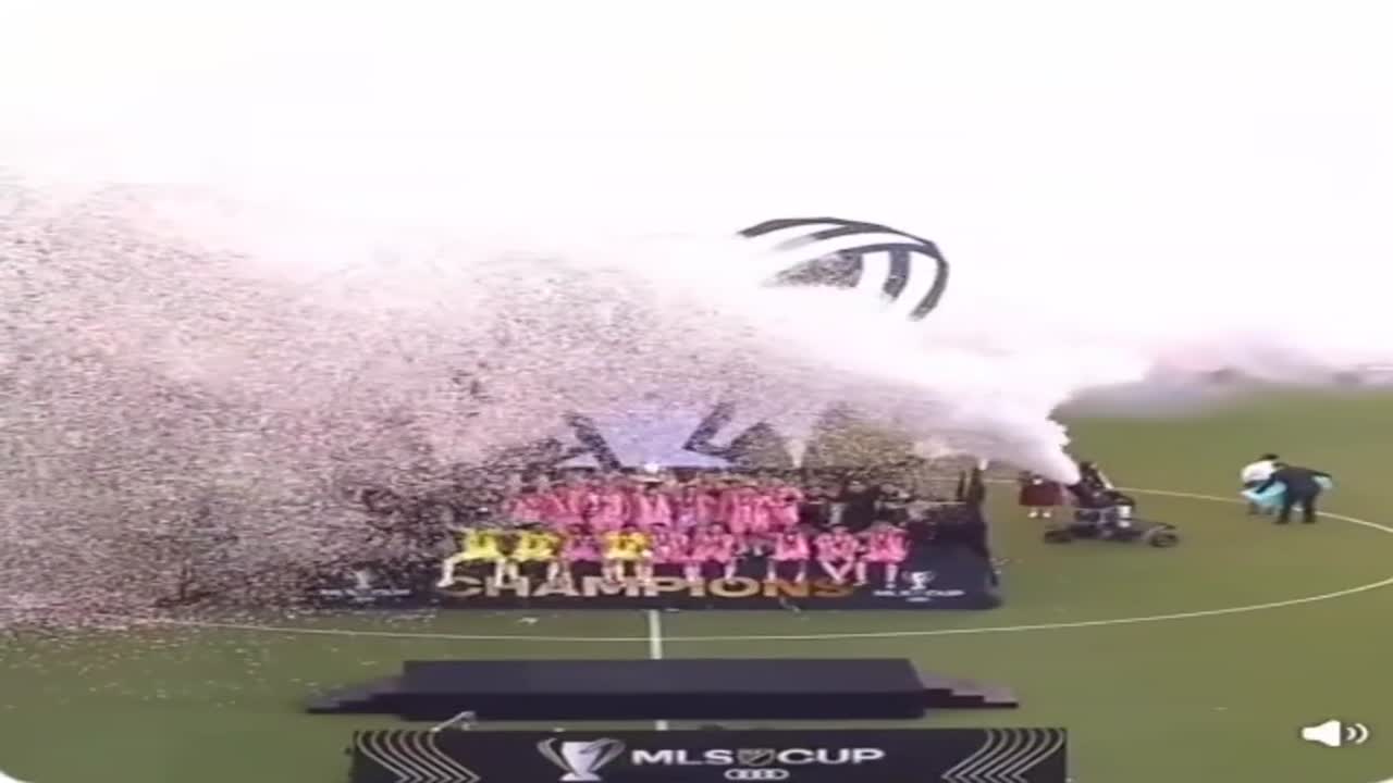 Leo Messi and Inter Miami CF lift the trophy! 🏆🎊  MLS Cup pres. by Audi